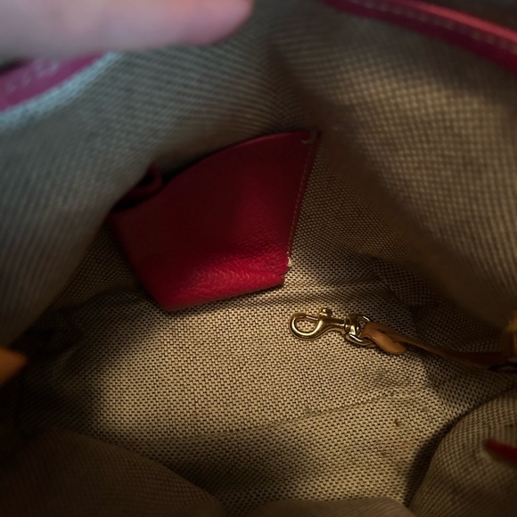 Dooney & Bourke Fuschia Small O Ring Shoulder Bag - Picture 3 of 5